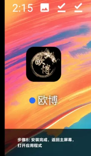 亚星安卓安装步骤8：返回桌面启动